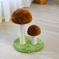 Notage de simulation de champignon de lin naturel jouet gratteur de chat